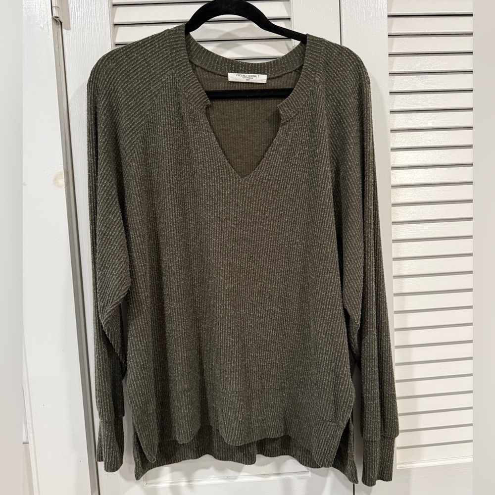 Project Social T Olive Sweater